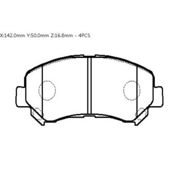 Колодки тормозные дисковые передн NISSAN: QASHQAI 07- <b>HSB HP5255</b>-1