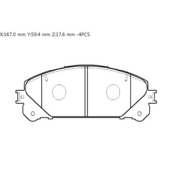 Колодки тормозные дисковые передн LEXUS: RX 10-  TOYOTA: HIGHLANDER 08-, SIENNA 10- <b>HSB HP5264</b>-1