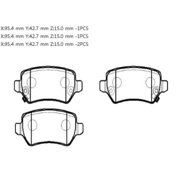 Колодки тормозные дисковые OPEL: Astra G <b>HSB HP5268</b>-1