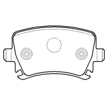 Колодки тормозные дисковые задн VW: Golf V, Caddy?, EOS, Touran  SEAT: Leon, Altea, Toledo ?  AUDI: A3(16 inch), A4, A6  SKODA Octavia <b>HSB HP8007</b>