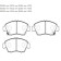 Колодки тормозные HONDA Civic (99-) передние (4шт.) <b>HSB HP8153</b>