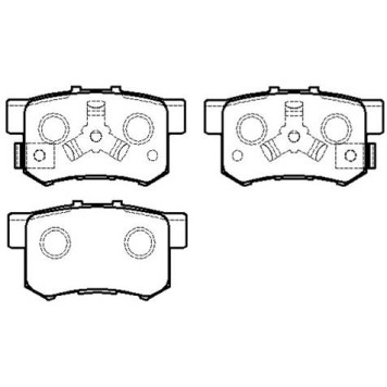 Колодки тормозные дисковые HONDA CR-V 04.9- <b>HSB HP8163</b>