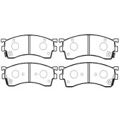 Колодки тормозные дисковые MAZDA 626, MX-6 93-  FORD Probe 94- <b>HSB HP8237</b>