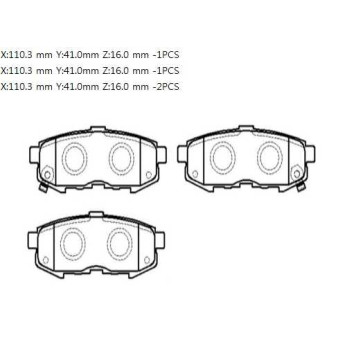 Колодки тормозные дисковые задн MAZDA: MPV II 2.0 DI, 2.3 99- <b>HSB HP8262</b>-1