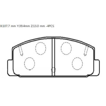 Колодки тормозные дисковые MAZDA: RX-7 84 <b>HSB HP8275</b>-1