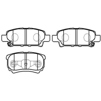 Колодки тормозные дисковые MITSUBISHI: Lancer Ralliart 05- <b>HSB HP8302</b>