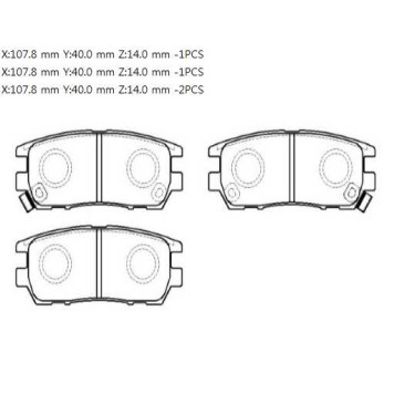 Колодки тормозные дисковые MITSUBISHI: PAJERO, MON <b>HSB HP8307</b>-1