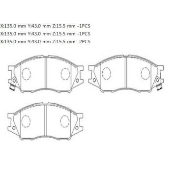 Колодки тормозные дисковые NISSAN: SUNNY (B15) 98.10 <b>HSB HP8371</b>-1