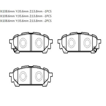 Колодки тормозные дисковые задн SUBARU: LEGACY IV 03 - , LEGACY IV универсал 03 - , OUTBACK 03 - , TRIBECA 05 - <b>HSB HP8424</b>-1