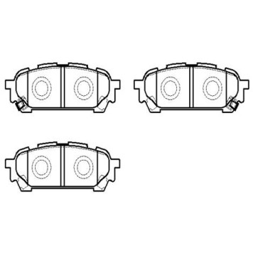Колодки тормозные дисковые задн SUBARU: LEGACY IV 03 - , LEGACY IV универсал 03 - , OUTBACK 03 - , TRIBECA 05 - <b>HSB HP8424</b>