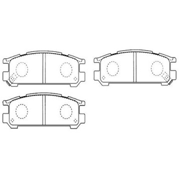 Колодки тормозные дисковые SUBARU: LEGACY 89-, IMP <b>HSB HP8430</b>