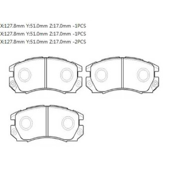 Колодки тормозные дисковые SUBARU LEGACY 90- (15 INCH), IMPREZA (GC8, GF8) 92.11- <b>HSB HP8431</b>-1