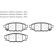 Колодки тормозные дисковые задн SUBARU: FORESTER 08 - , IMPREZA наклонная rяя часть 08 - , LEGACY IV 03 - , LEGACY IV универсал 03 - , OUTBACK 03 - <b>HSB HP8433</b>