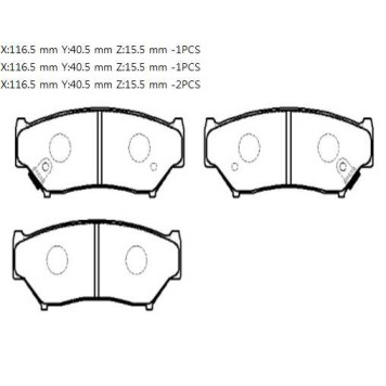 Колодки тормозные дисковые SUZUKI VITARA (5DOOR) 90.9- <b>HSB HP8451</b>-1