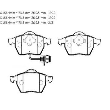 Колодки тормозные дисковые AUDI A4A6VW PASSAT B5 с датчиком износа передние к-т <b>HSB HP8536</b>-1