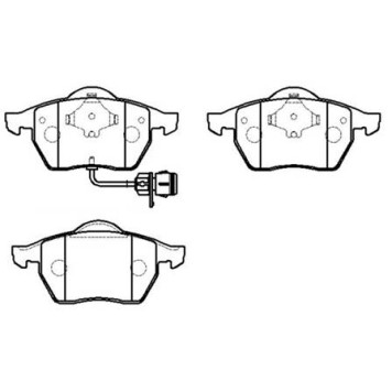 Колодки тормозные дисковые AUDI A4A6VW PASSAT B5 с датчиком износа передние к-т <b>HSB HP8536</b>