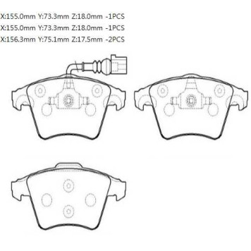 Колодки тормозные дисковые VW: T-5 04- <b>HSB HP8542</b>-1