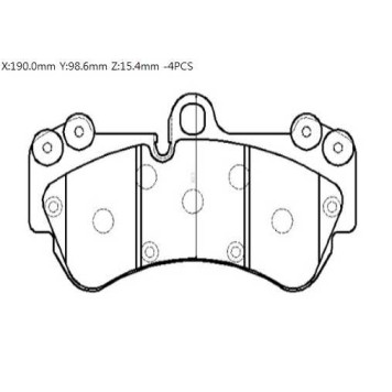 Колодки тормозные дисковые VW: Touareg (17 inch) 02.10- <b>HSB HP8544</b>-1