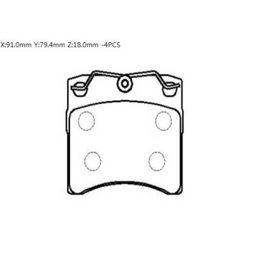 Колодки тормозные дисковые VW TRANSPORTER T-4 90- <b>HSB HP8546</b>-1