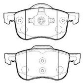Колодки тормозные дисковые передн подходит для VOLVO: C70 00.3-02.9, XC 70 02.9-, S60 00.11-, S80 98.6-, V70 00.11- <b>HSB HP8559</b>