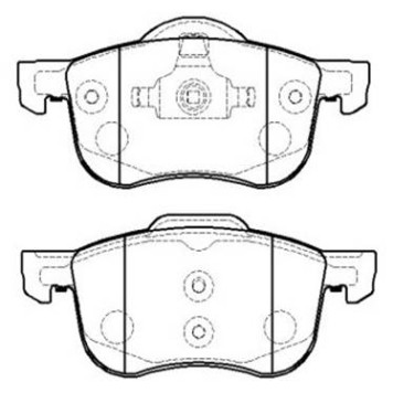 Колодки тормозные дисковые передн подходит для VOLVO: C70 00.3-02.9, XC 70 02.9-, S60 00.11-, S80 98.6-, V70 00.11- <b>HSB HP8559</b>