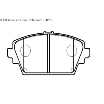 Колодки тормозные NISSAN Primera (P12) HONDA Accord (99-) передние (без скрипуна) (4шт.) <b>HSB HP9073</b>-1