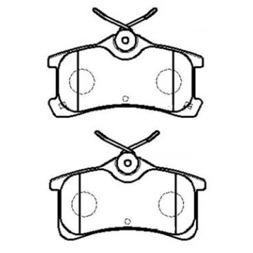 Колодки тормозные TOYOTA Avensis (00-) задние (4шт.) <b>HSB HP9147</b>