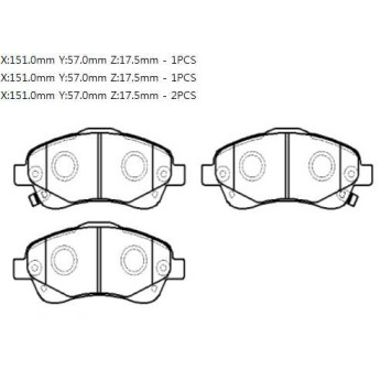 Колодки тормозные дисковые TOYOTA AVENSIS 03>COROLLA VERSO 1.82.0D2.2D пер. передние к-т <b>HSB HP9150</b>-1