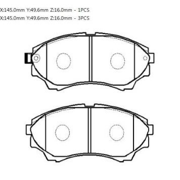 Колодки тормозные FORD Ranger (99-) MAZDA B-Series (99-) (4шт.) <b>HSB HP9190</b>-1