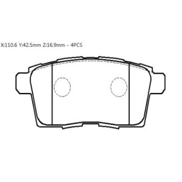 Колодки тормозные дисковые задн MAZDA: MPV, CX-7, CX-9  FORD: Edge <b>HSB HP9194</b>-1