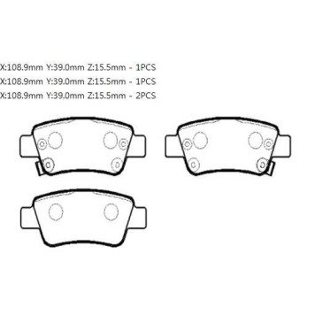 Колодки торм. ( №1 в корее) HONDA CR-V III -7 задние к-т <b>HSB HP9248</b>-1
