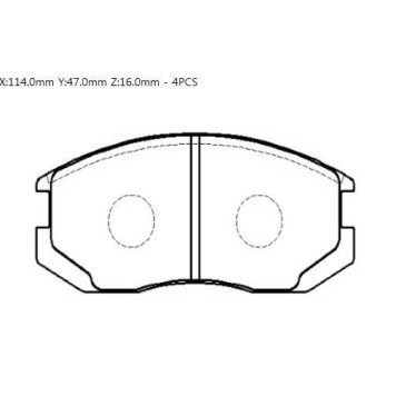 Колодки тормозные дисковые MITSUBISHI MIRAGE, LANCER <b>HSB HP9268</b>-1