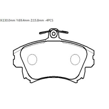 Колодки тормозные подходит для VOLVO S40,V40 MITSUBISHI Carisma передние (4шт.) <b>HSB HP9291</b>-1