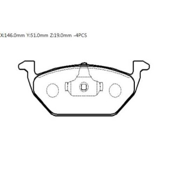 Колодки тормозные дисковые VW GOLF 4BORASKODA OCTAVIA передние к-т <b>HSB HP9409</b>-1