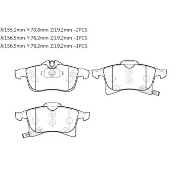 Колодки тормозные дисковые OPEL ASTRA HMERIVAZAFIRA B передние к-т <b>HSB HP9653</b>-1