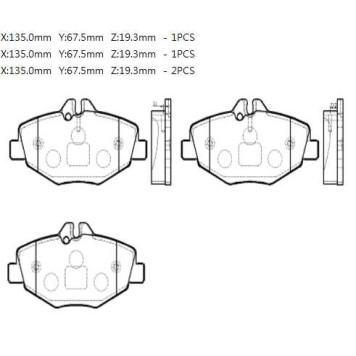 Колодки тормозные дисковые BEZN E-Class (W211)(S21 <b>HSB HP9918</b>-1
