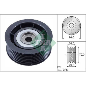 Ролик обводной MITSUBISHI PAJERO III 3.5i, IV 3.8i <b>INA 532084010</b>