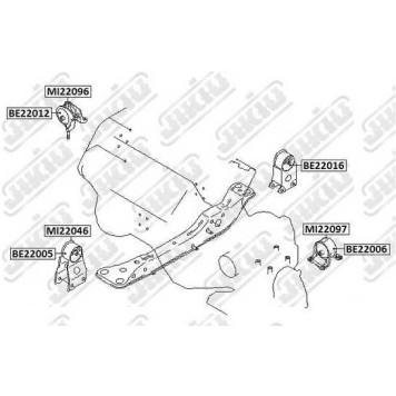 Катридж задн опоры двигателя NISSAN MAXIMA A32 94-00 <b>JIKIU BE22016</b>-1