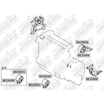 Катридж опоры двигателя MAZDA 323 BA Jan 94~Jan 98 <b>JIKIU BE25004</b>-1