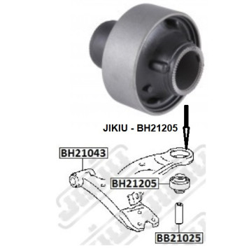 Сайлентблок рычага задний TOYOTA CALDINA 92-02, CARINA/CORONA 92-01 <b>JIKIU BH21205</b>