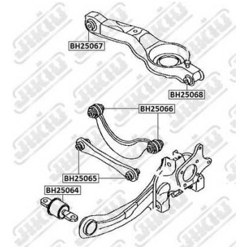 Сайлентблок задн подвески FORD FOCUS II, MAZDA 3 (BK, BL) <b>JIKIU BH25064</b>-1