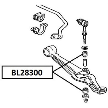 Втулка стабилизатора HONDA Accord CB1 Jan 90~Jan 93 <b>JIKIU BL28300</b>-1
