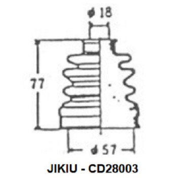 Пыльник шруса задн внутренний HONDA CR-V 01-09 <b>JIKIU CD28003</b>