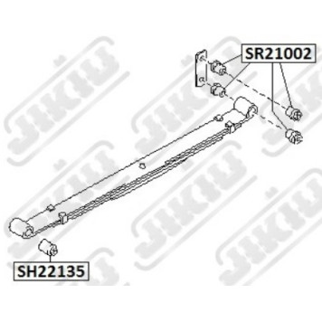 Втулка рессоры MAZDA BONGO 99-10, NISSAN VANETTE 99- <b>JIKIU SR21002</b>-1