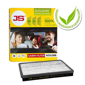 Фильтр салонный O2CLEAN CHEVROLET LACETTI 05-, DAEWOO GENTRA 13- <b>JS ASAKASHI AC0138B</b>-1