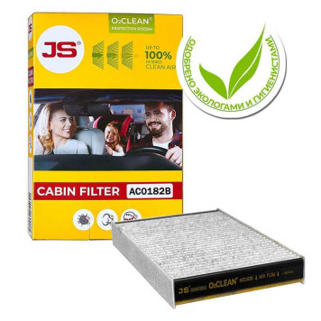 Фильтр салонный O2CLEAN NISSAN JUKE 10-/TIIDA 12 , RENAULT FLUENCE 10- <b>JS ASAKASHI AC0182B</b>-2