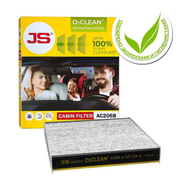 Фильтр салонный O2CLEAN NISSAN PATROL 10-, INFINITI QX50 14-/QX80 13- <b>JS ASAKASHI AC206B</b>-1