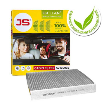 Фильтр салонный O2CLEAN RENAULT LOGAN 14-, LADA VESTA 15-/XRAY 1.6 16- <b>JS ASAKASHI AC43003B</b>-1