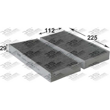 Фильтр салонный угольный (комплект из 2-х шт) <b>JS ASAKASHI AC803CSET</b>