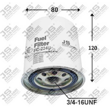 Фильтр топливный <b>JS ASAKASHI FC224J</b>